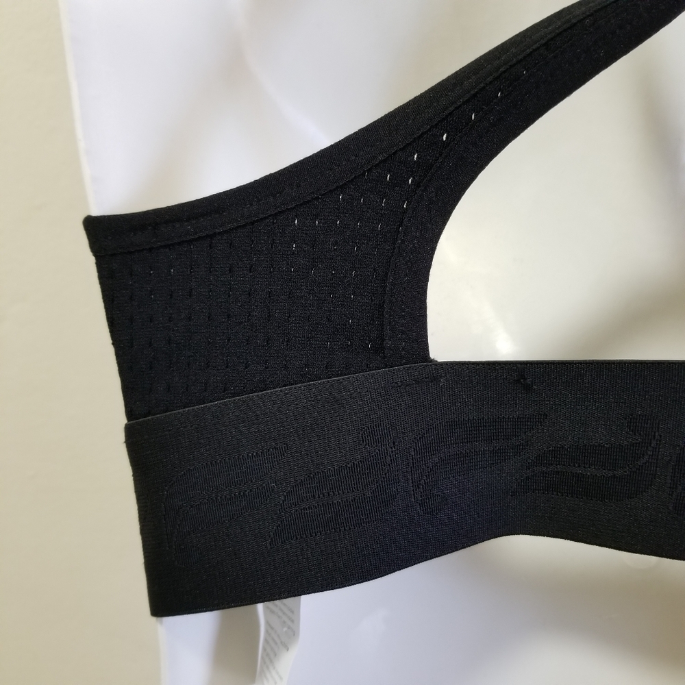 Fabletics Womens Wren SculptKnit Sports Bra Black Logo Wide Band Mesh S NWT - Picture 10 of 14